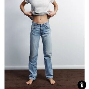 Zara mid rise straight leg jean